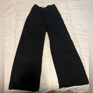 OAK + FORT Black High Rise Flare Pants